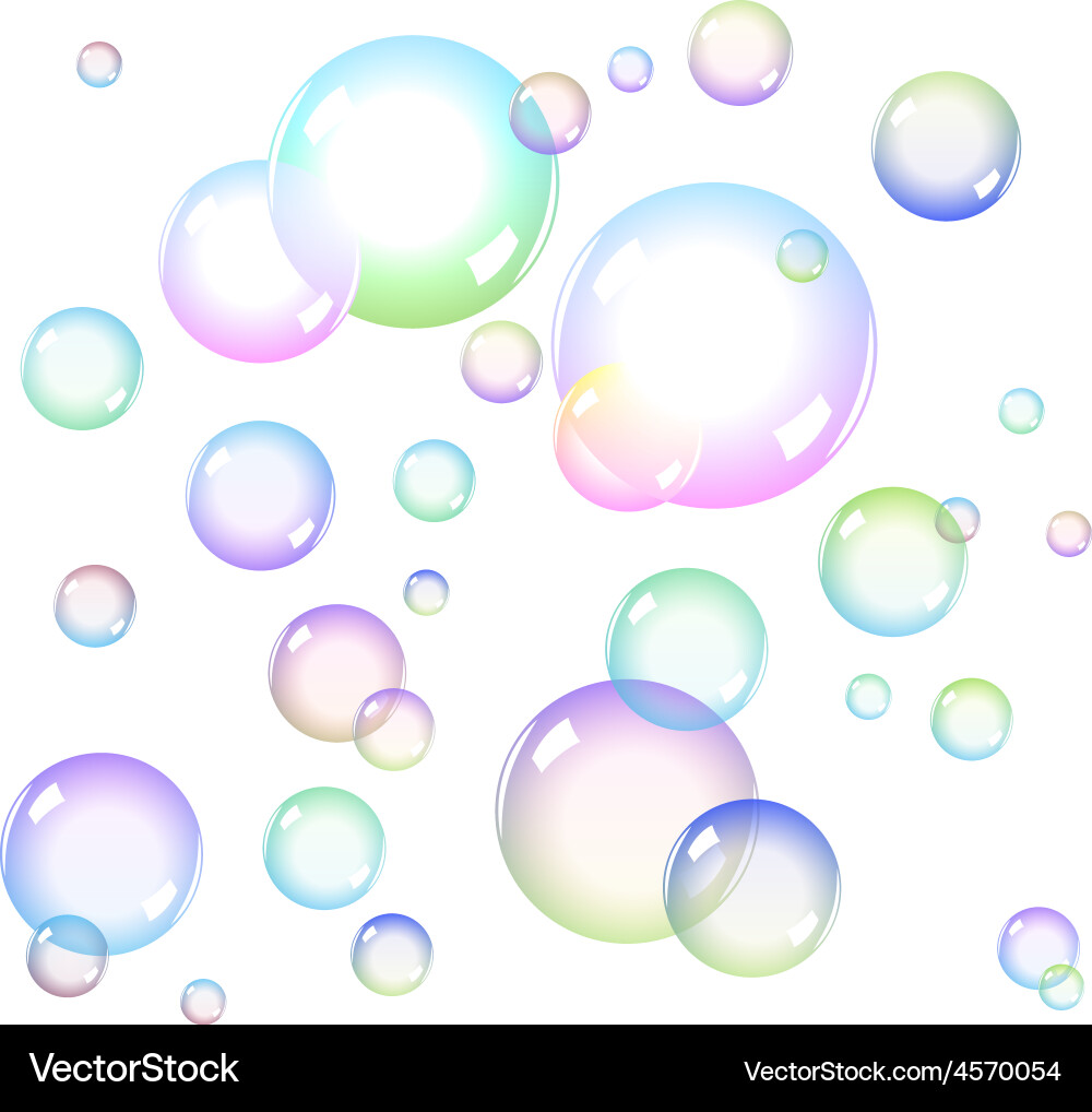 Soap bubbles Royalty Free Vector Image - VectorStock