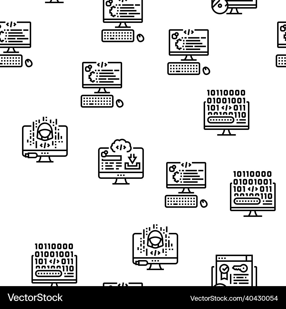 Software program development seamless Software program development seamless vector image