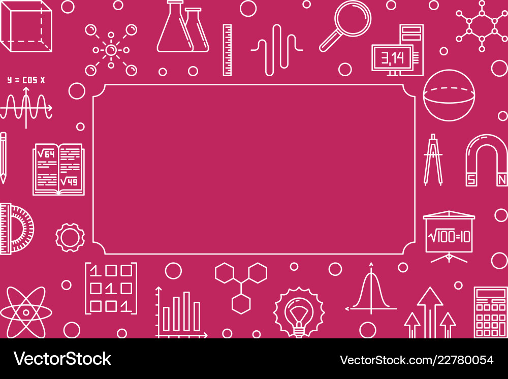 Stem learning horizontal frame science Stem learning horizontal frame science Vector Image