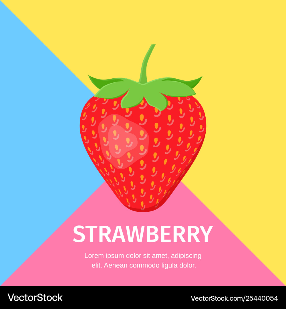 Strawberry with space for text Strawberry with space for text Vector Image
