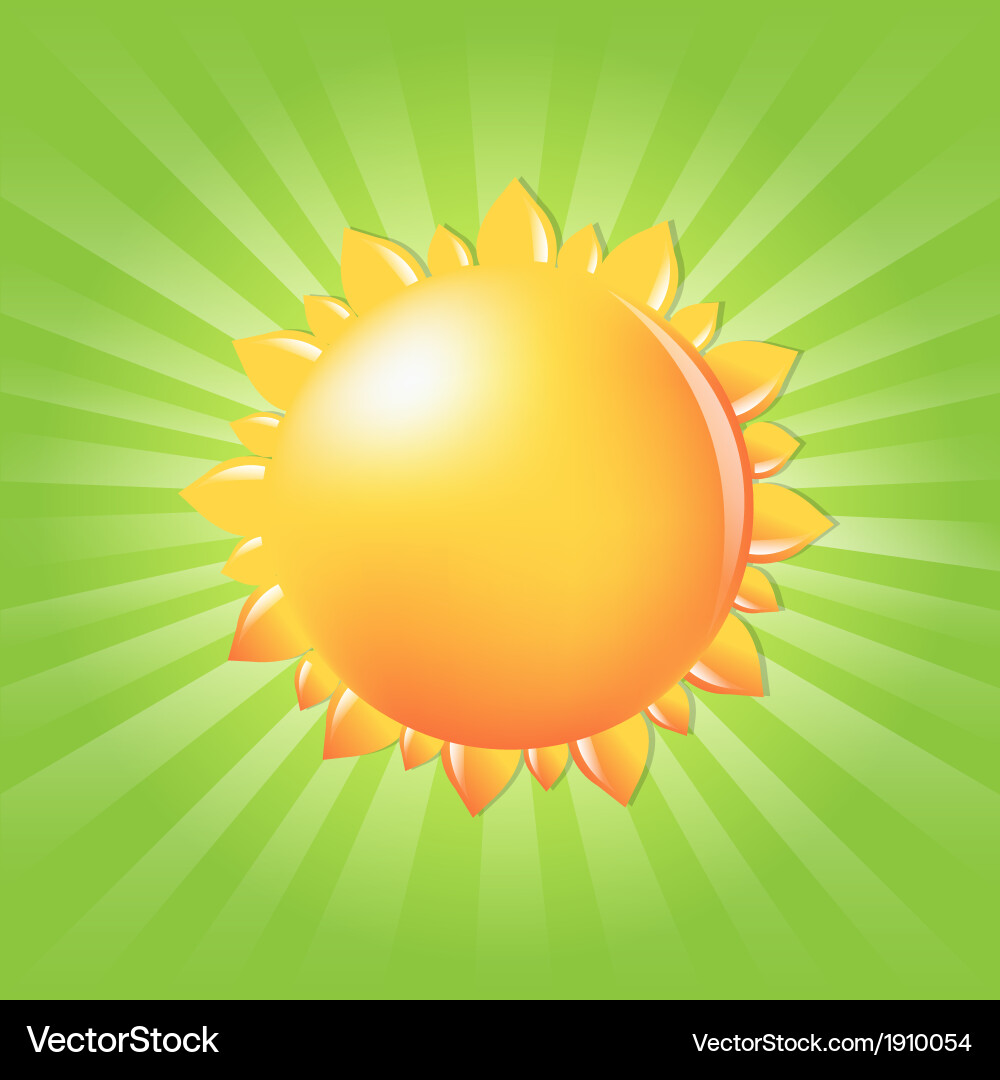 Sunburst with Rays of Light vector image