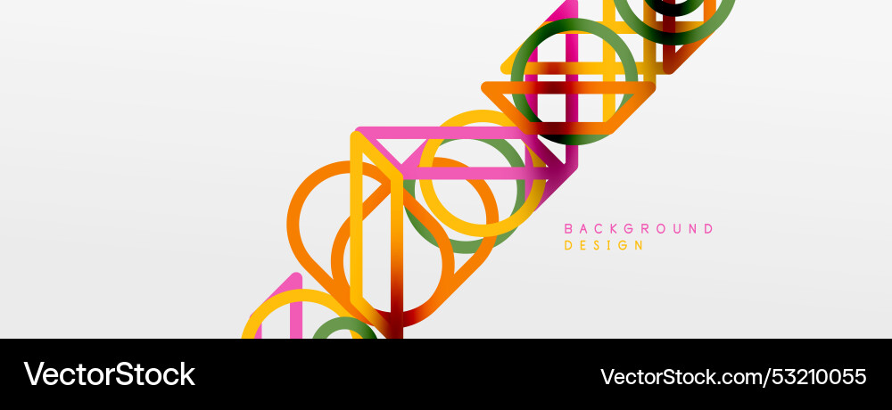 Abstract background - colorful circle lines Abstract background - colorful circle lines vector image