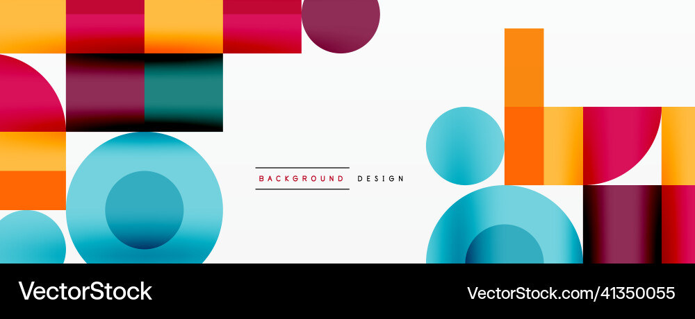 Beautiful abstract background circles triangle vector image