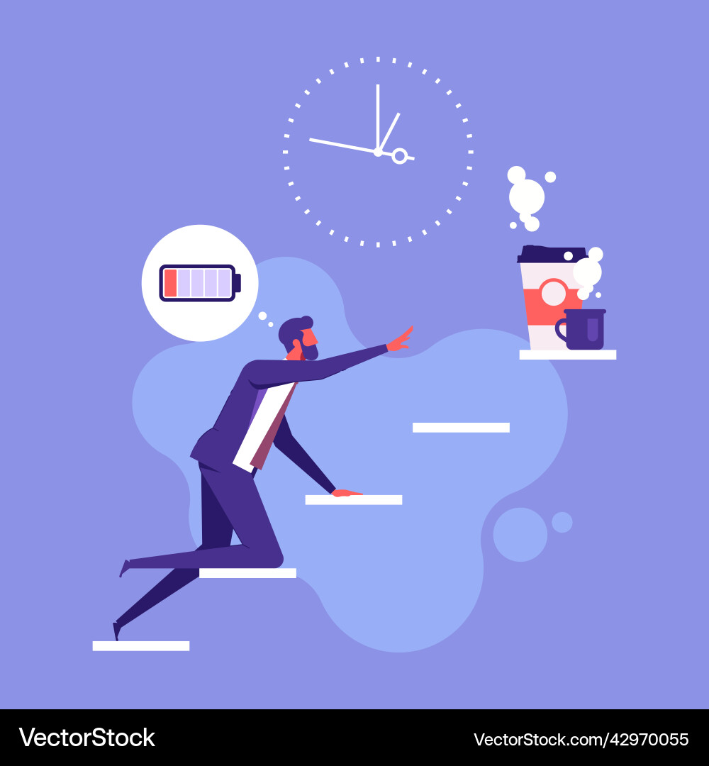 Break time and timeout after hard work concept Break time and timeout after hard work concept Vector Image