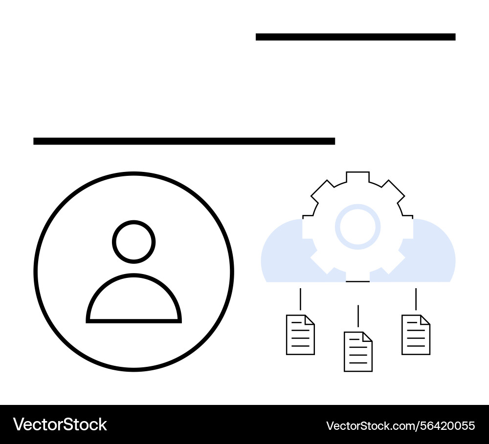 Cloud-based document management with personalized Cloud-based document management with personalized vector image