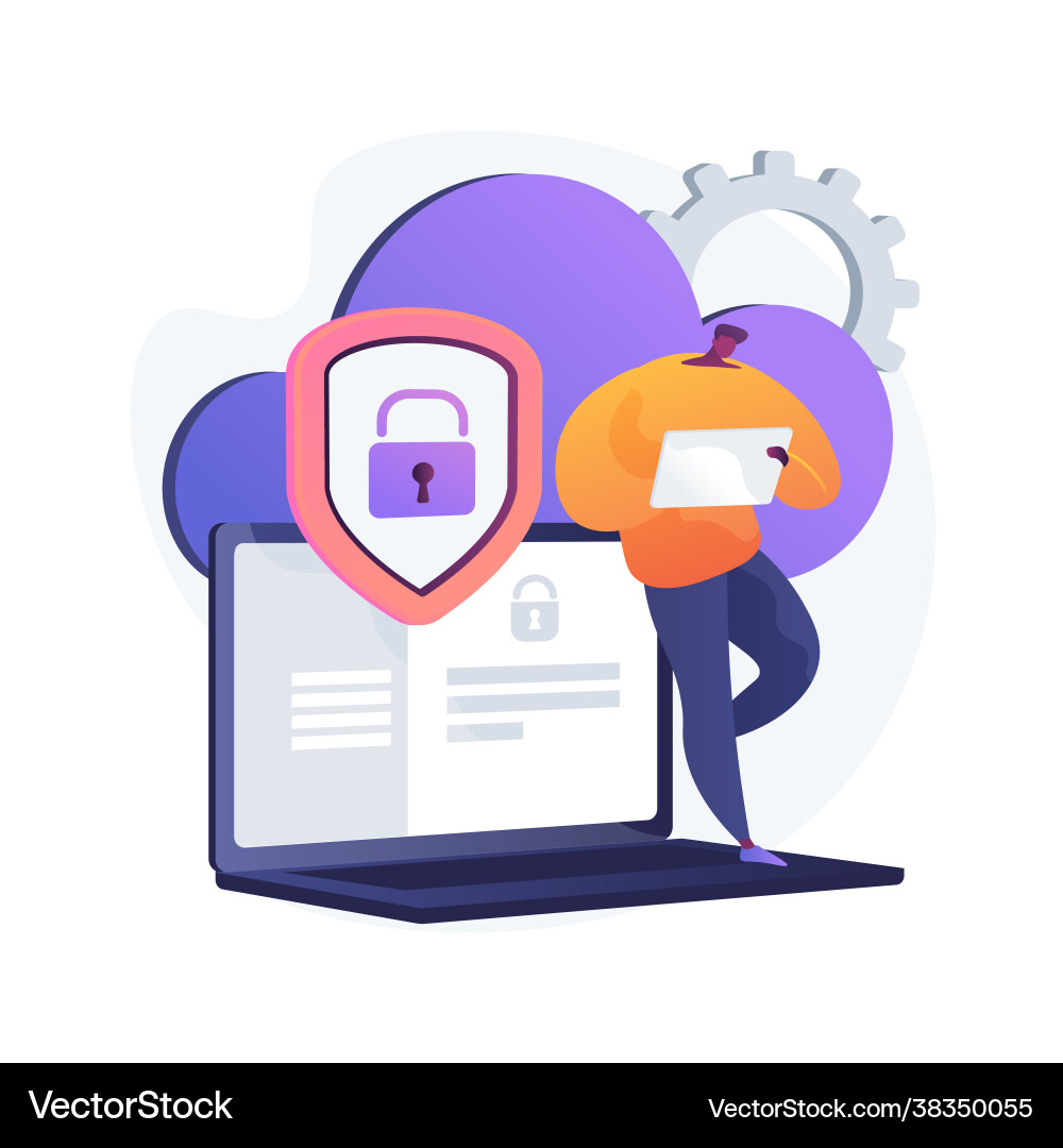 Cloud computing security abstract concept Vector Image