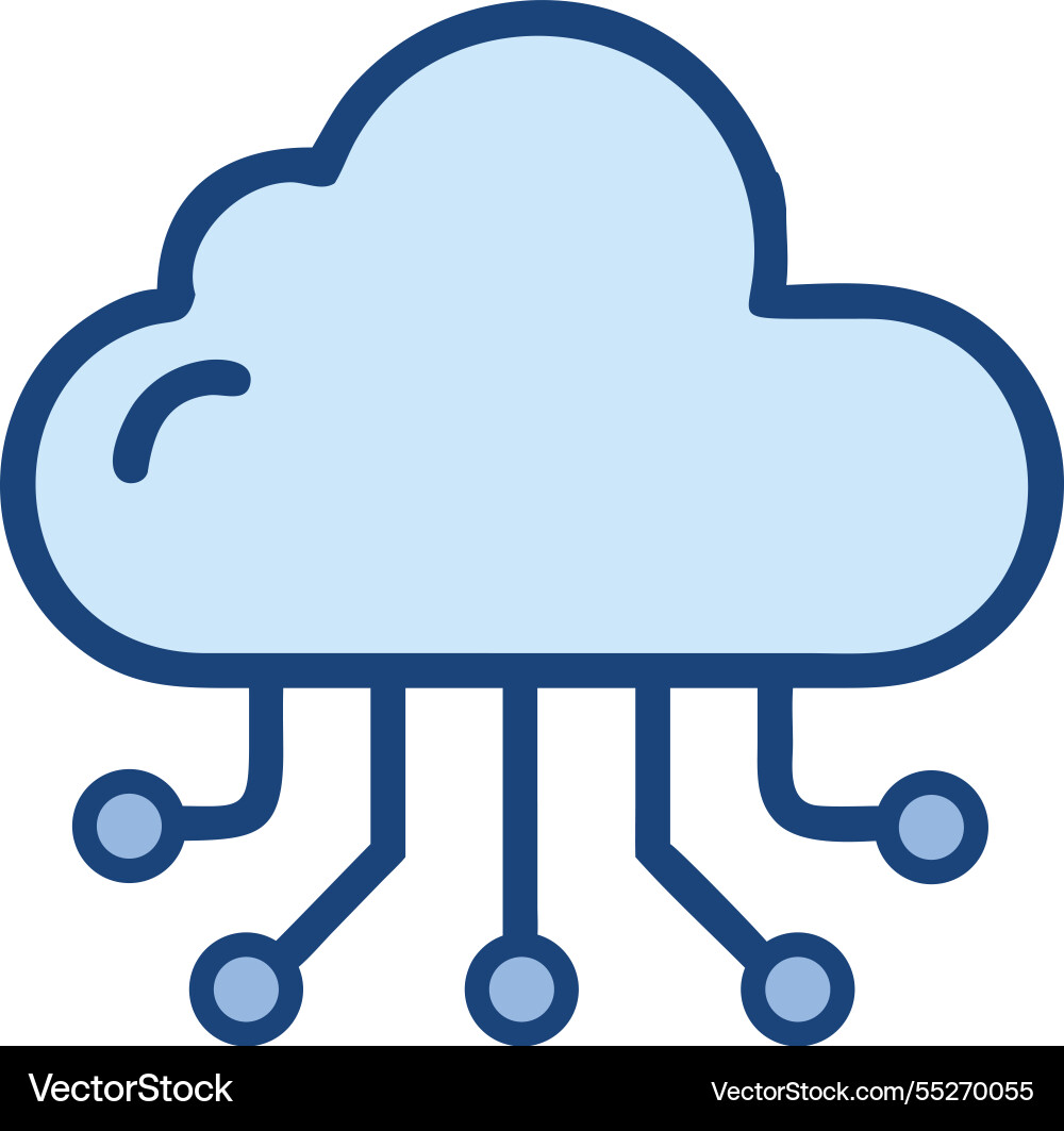 Cloud network computing infrastructure vector image