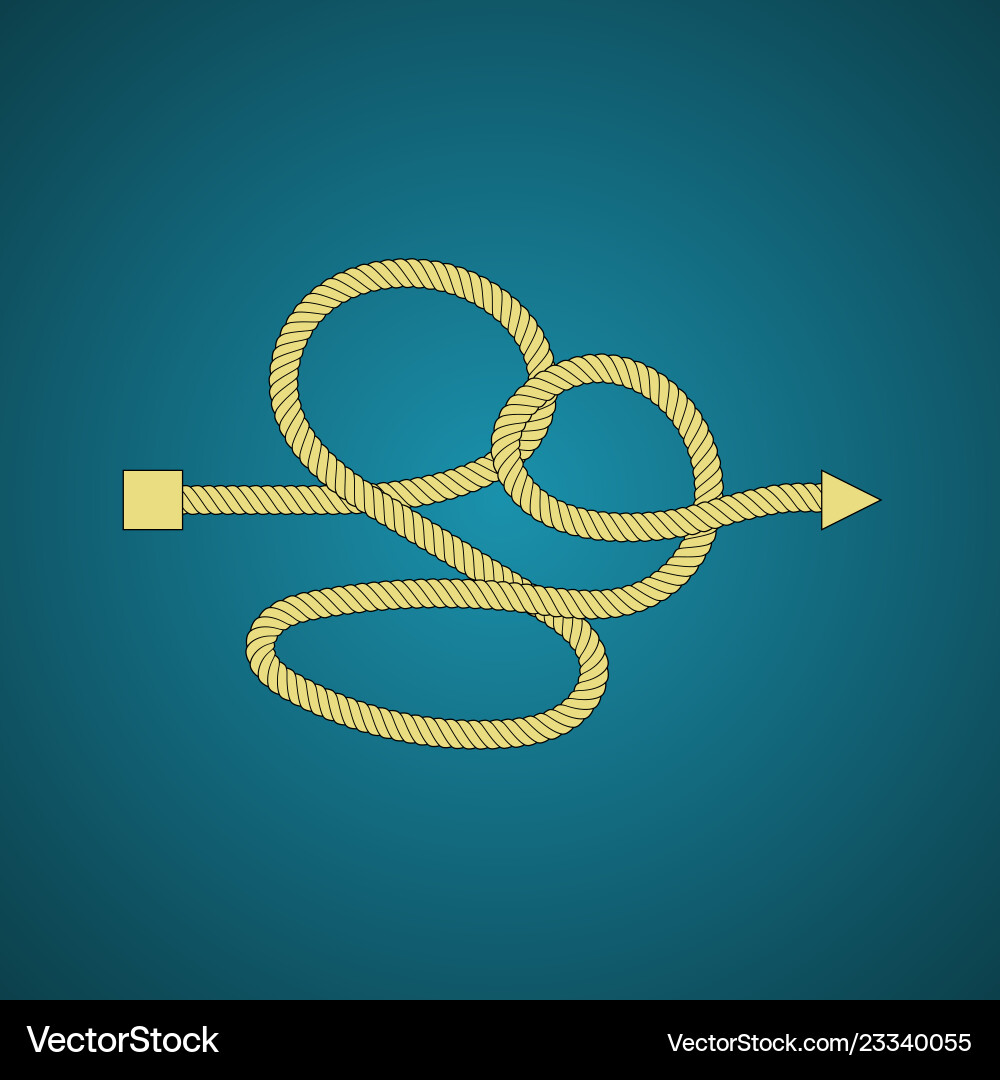Confused complicated rope as problem concept Confused complicated rope as problem concept vector image