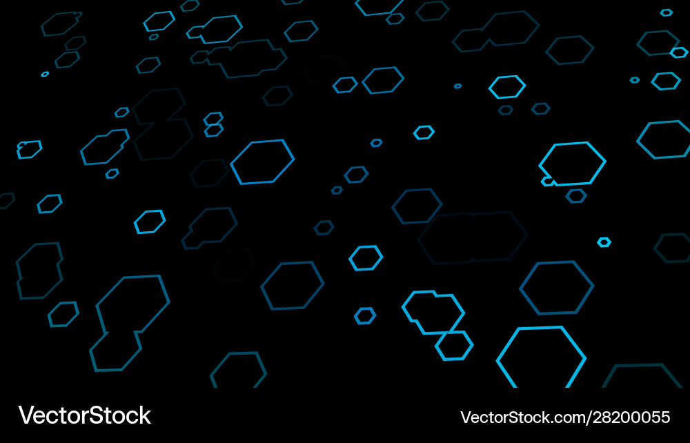 Hexagonal Black Background Pattern vector image