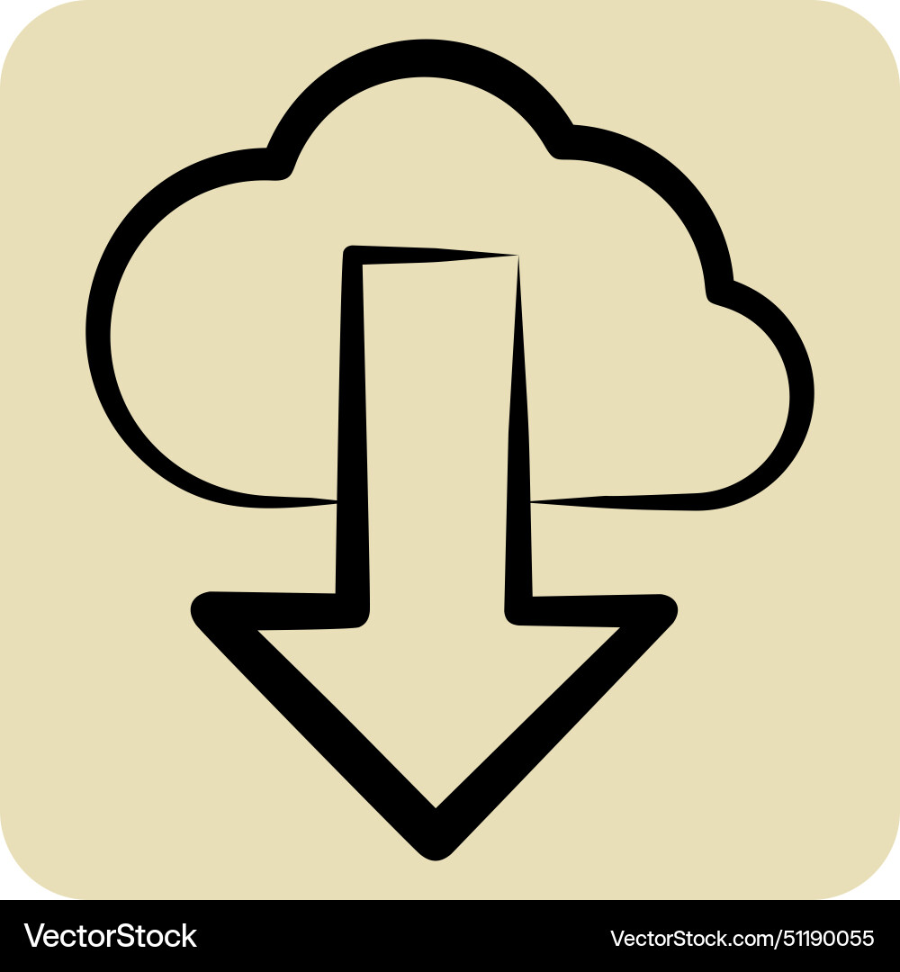 Icon cloud computing related to security symbol Icon cloud computing related to security symbol vector image