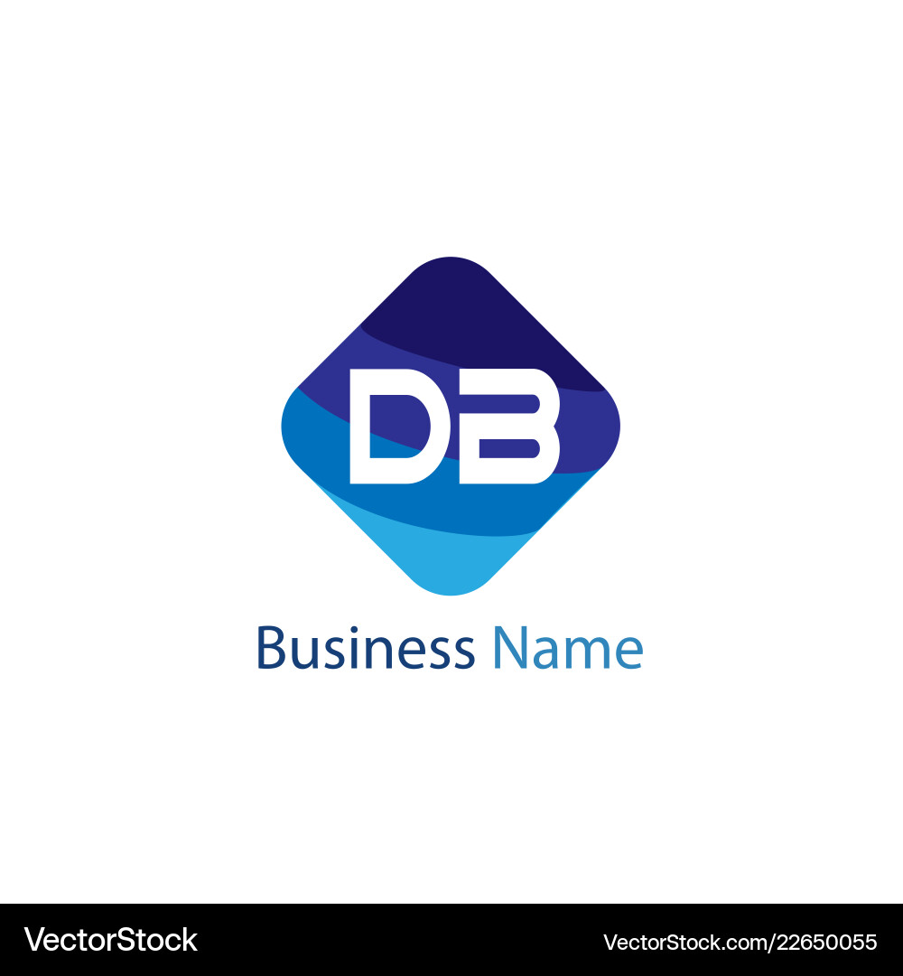 Initial letter db logo template design Initial letter db logo template design vector image
