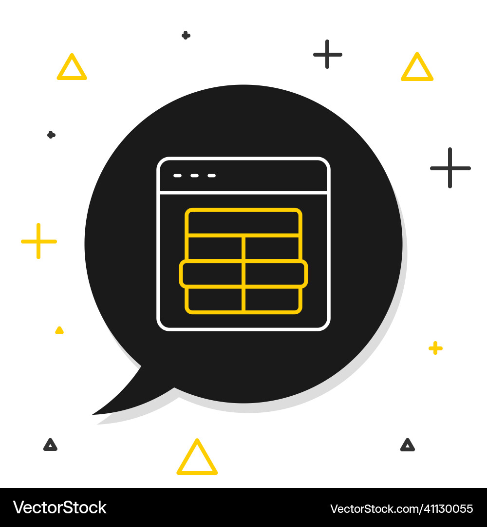 Line mysql code icon isolated on white background Line mysql code icon isolated on white background vector image