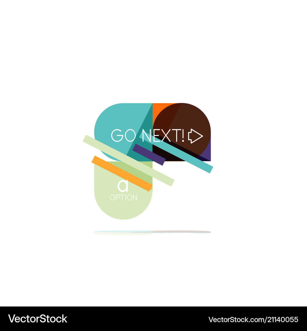 Minimal flat clean abstract option step Minimal flat clean abstract option step vector image