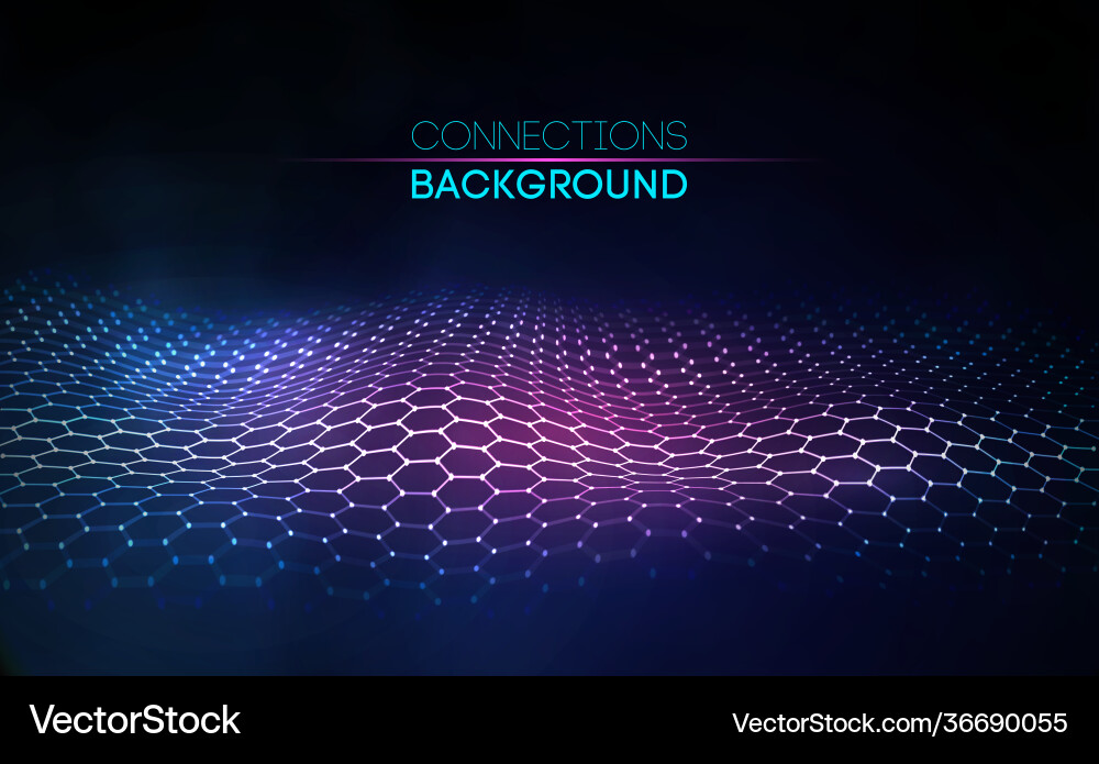 Network connection concept blue Network connection concept blue vector image
