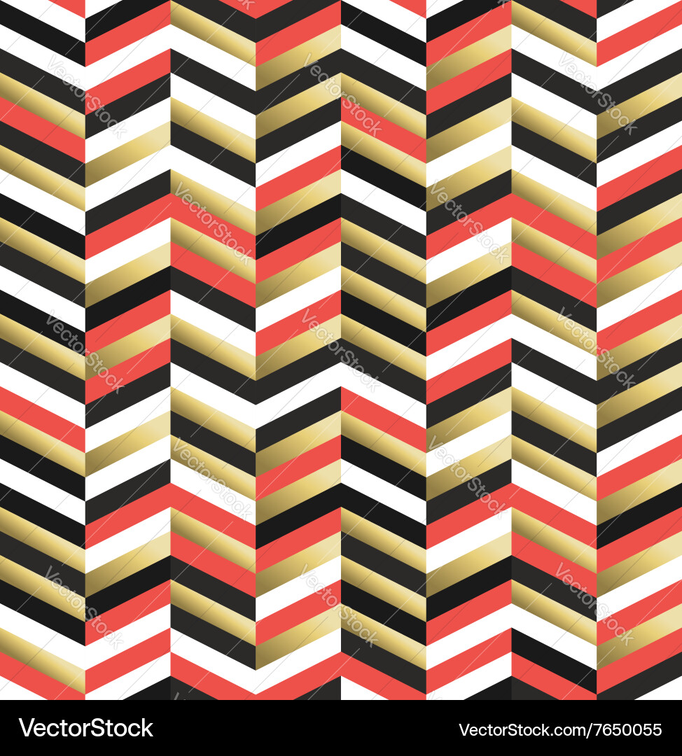 Retro abstract seamless pattern in gold vector image