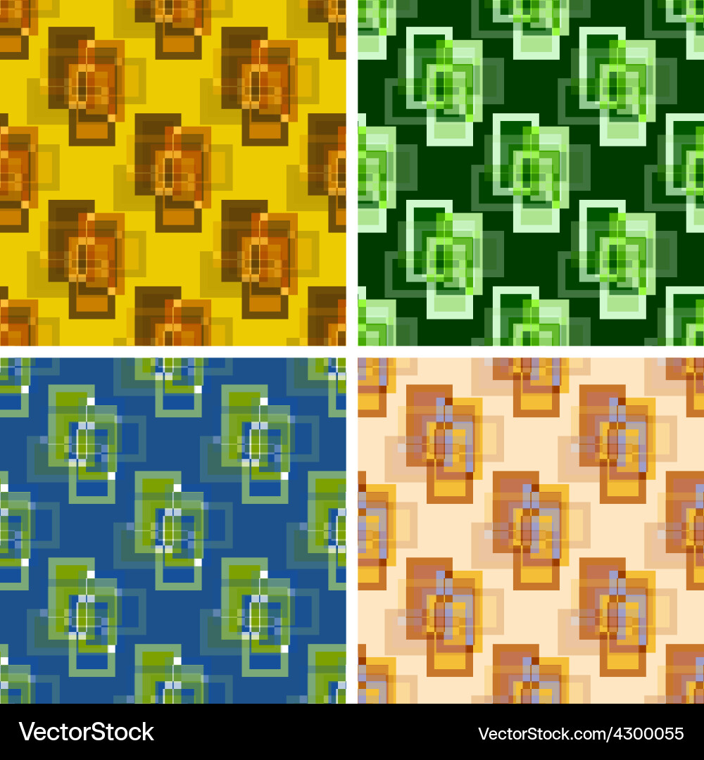 Seamless abstract art pattern set vector image