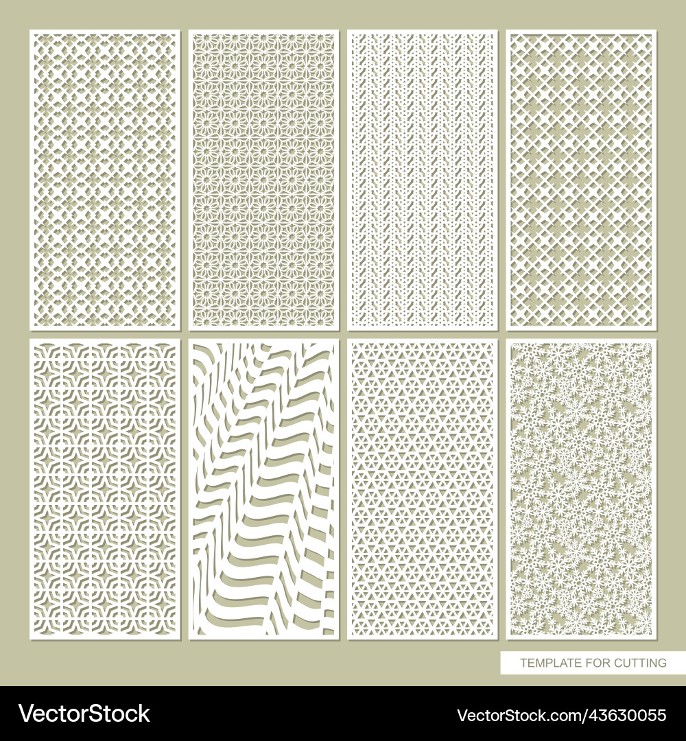 Set of vertical rectangular panels Set of vertical rectangular panels vector image