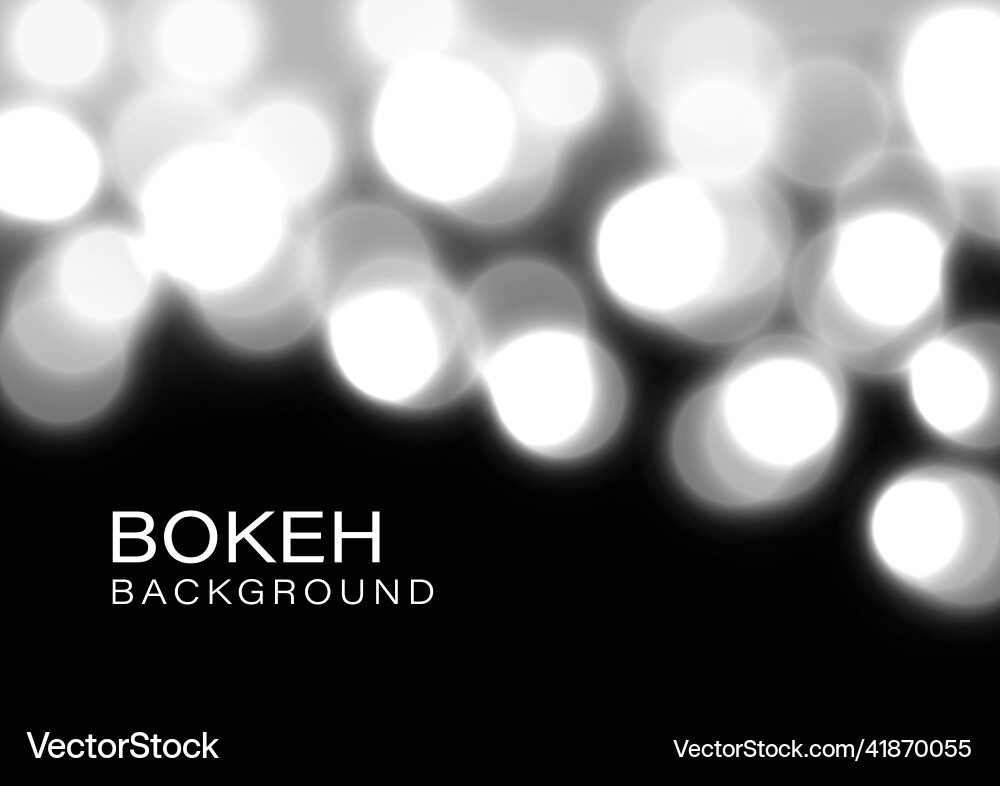 Shiny bokeh lights blur abstract background vector image