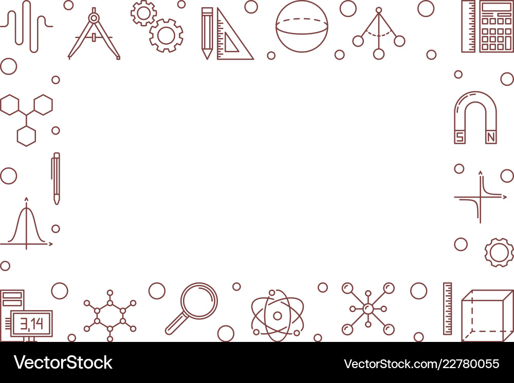 Stem horizontal frame science Stem horizontal frame science vector image
