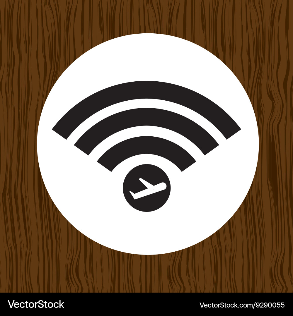 Wifi signal in flight design vector image
