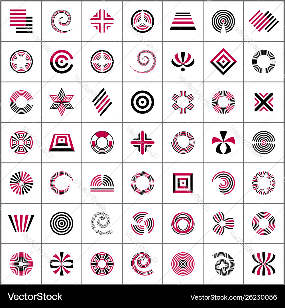 Abstract Geometric Elements Set vector image