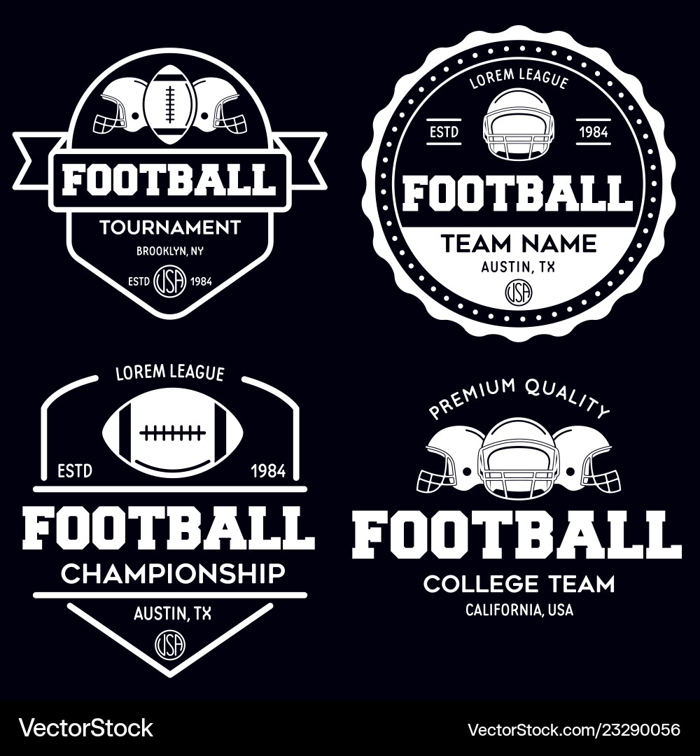 American Football Badges & Logos vector image