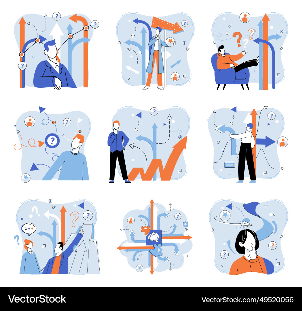 Business solution solving complex problems Business solution solving complex problems vector image