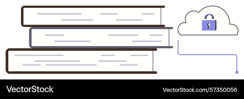 Cloud storage and access for knowledge Vector Image
