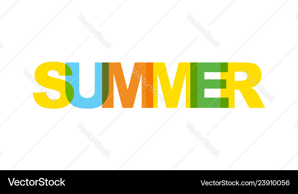 Colorful Overlapping Text vector image
