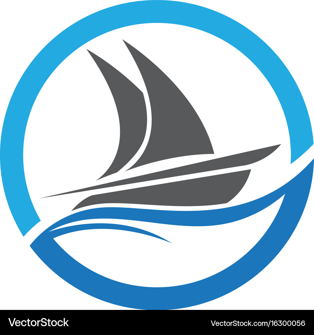 Cruise ship logo template icon design – Royalty-Free Vector | VectorStock, image size:1000x1068