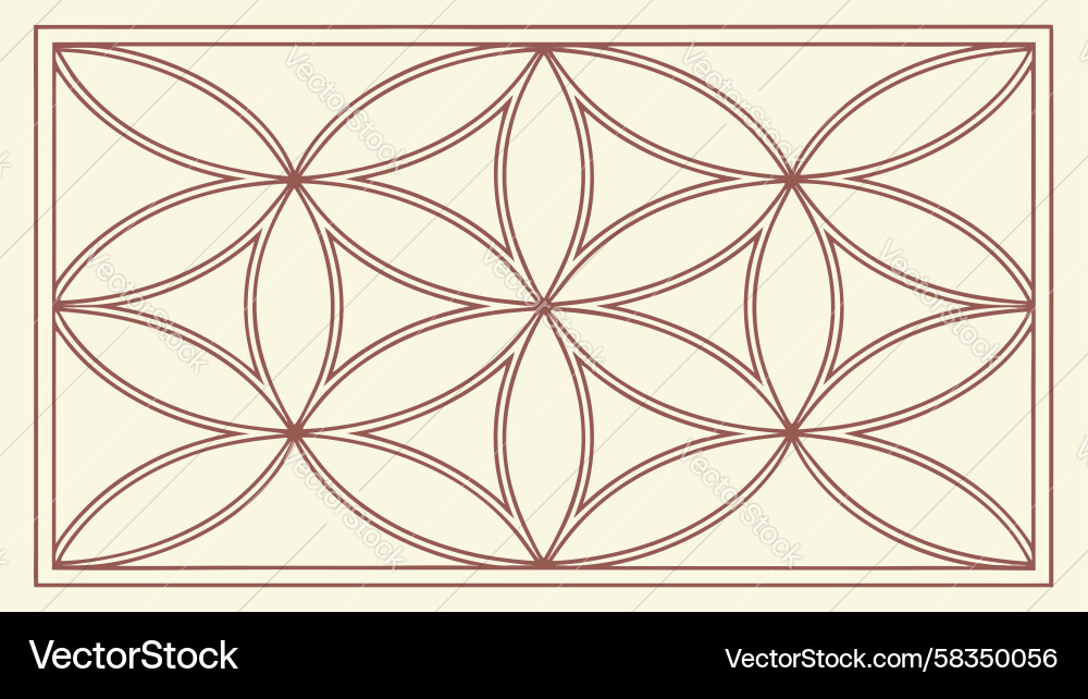 Geometric Floral Loop Pattern Vector Image