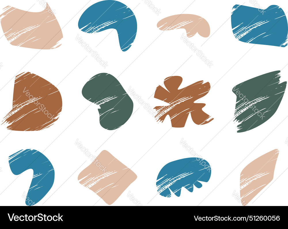 Grunge blobs fluid shapes pictogram symbol visual vector image