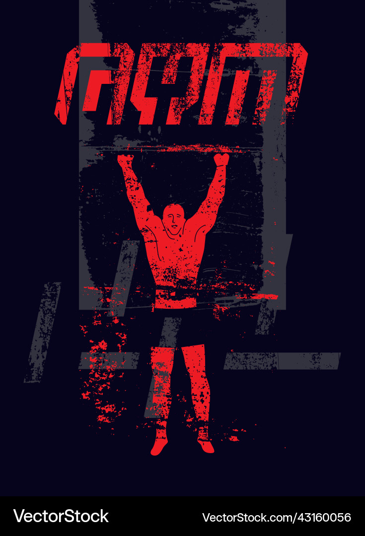 Gym Club Vintage Grunge Poster mit Sportler Gym Club Vintage Grunge Poster mit Sportler vektorbild