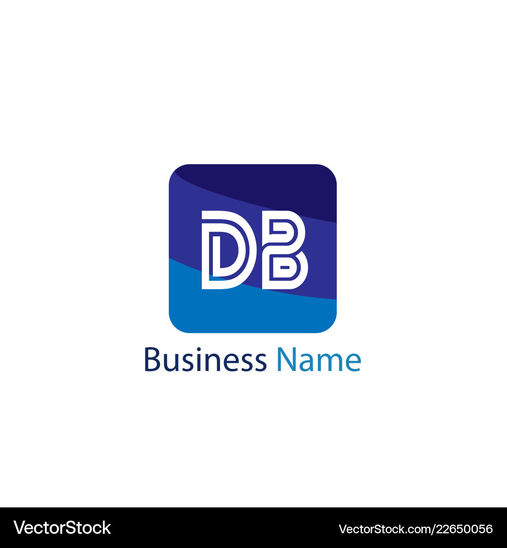 Initial letter db logo template design Initial letter db logo template design vector image