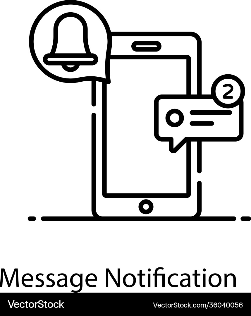 Message notification Vector Image