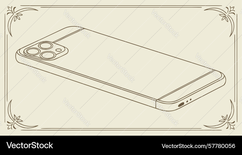 Modern smartphone with elegant frame tech device Vector Image