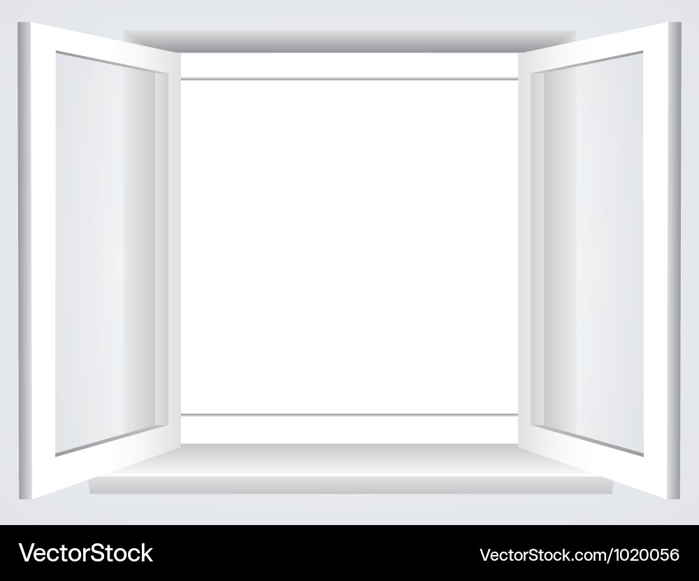 Open Window with Empty Space Vector Image