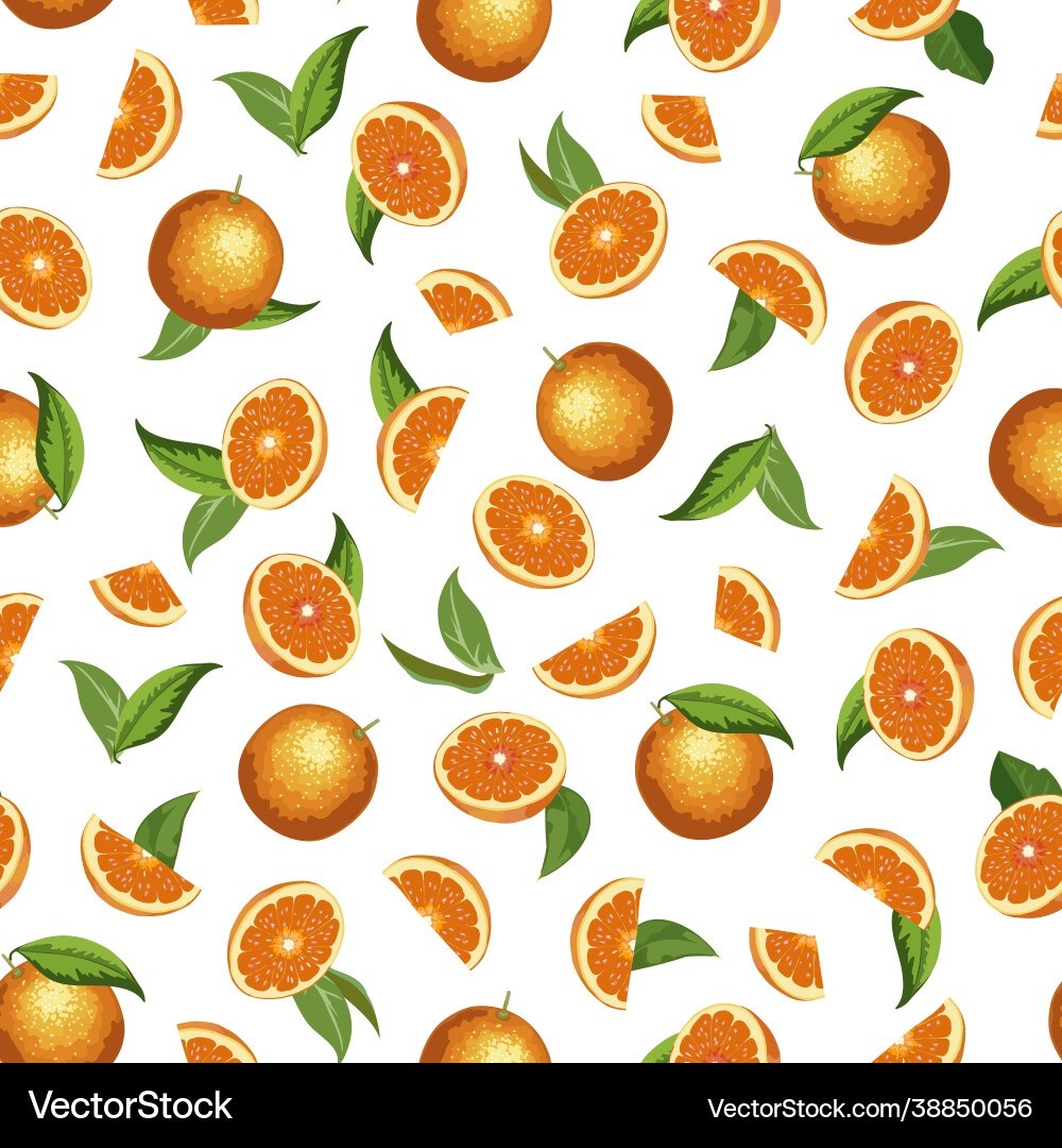 Oranges in color pattern Oranges in color pattern vector image