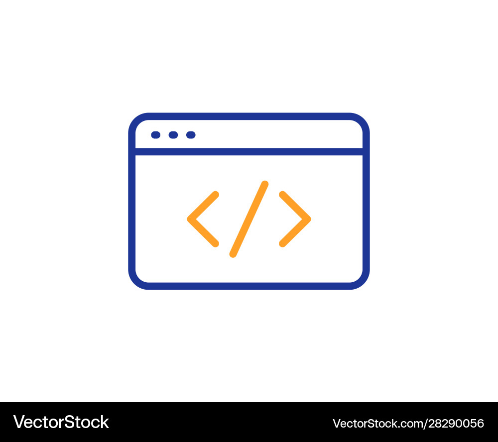 Seo Script Zeile Symbol Web-Programmierzeichen vektorbild