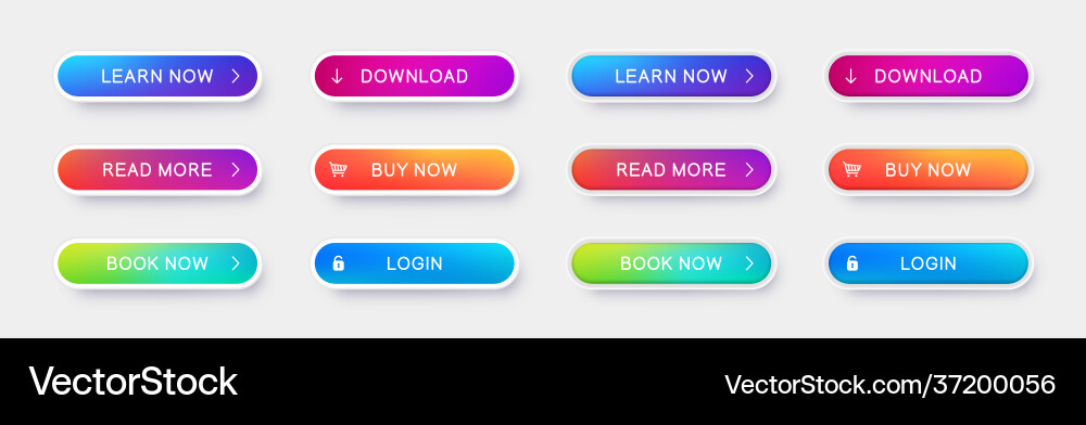 Set abstrakt ui Tasten mit Schatten Set abstrakt ui Tasten mit Schatten vektorbild