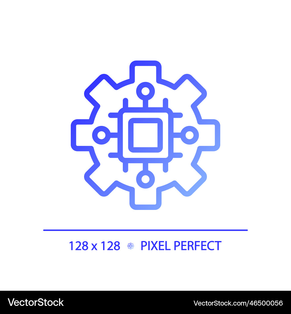 Stem in technology pixel perfect gradient linear Stem in technology pixel perfect gradient linear vector image