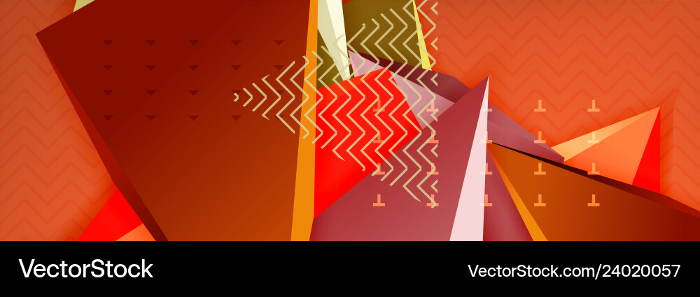 3d triangular minimal abstract background Vector Image