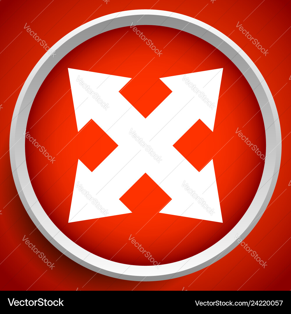 4-way arrow as expand resize adjustment alignment 4-way arrow as expand resize adjustment alignment vector image