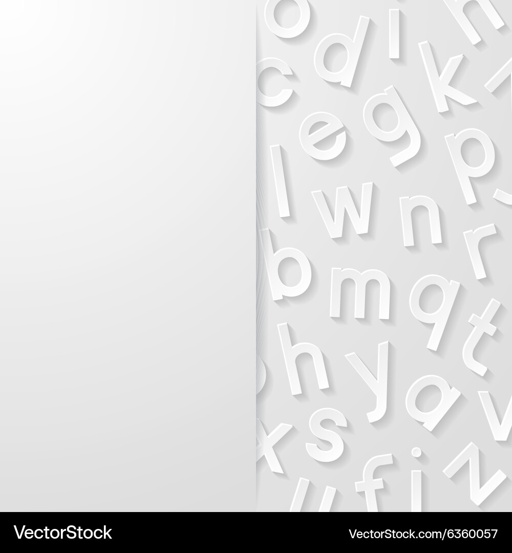 Abstract background with alphabet vector image