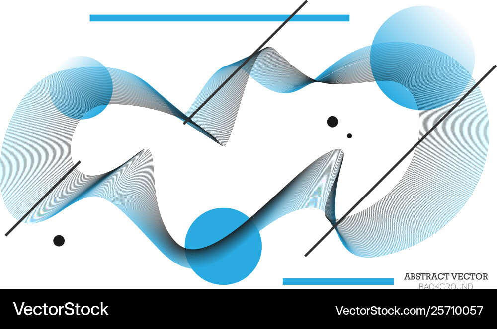 Abstract background with dynamic linear waves Abstract background with dynamic linear waves vector image