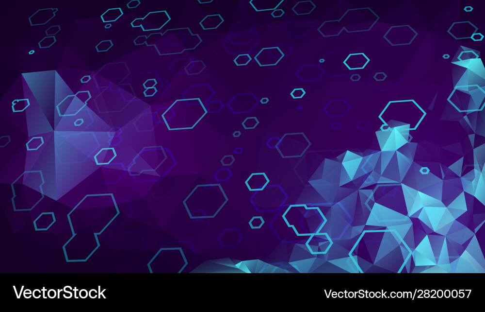Abstract polygon and hexagon background polygonal Abstract polygon and hexagon background polygonal vector image