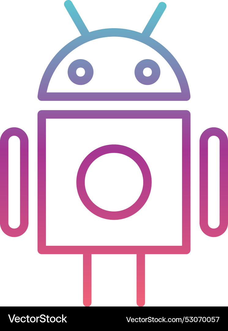 Android line gradient design Vector Image