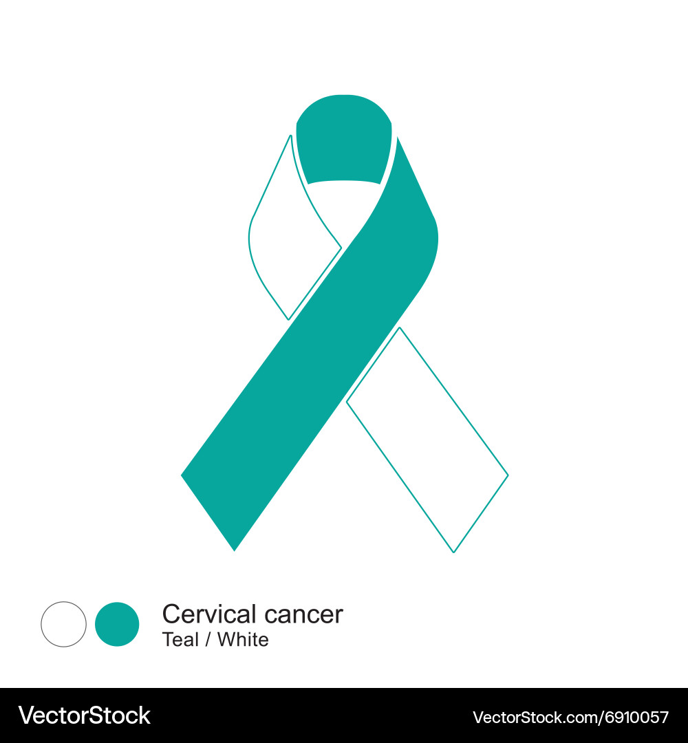 Cervical Cancer Awareness Ribbon Vector Image