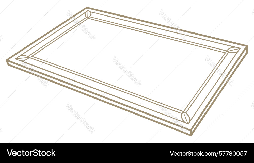 Clean rectangular frame versatile minimalist vector image