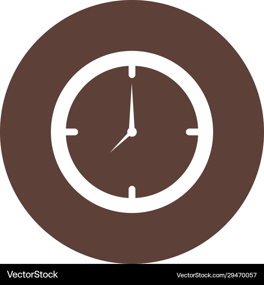 Clock icon isolated on background Vector Image